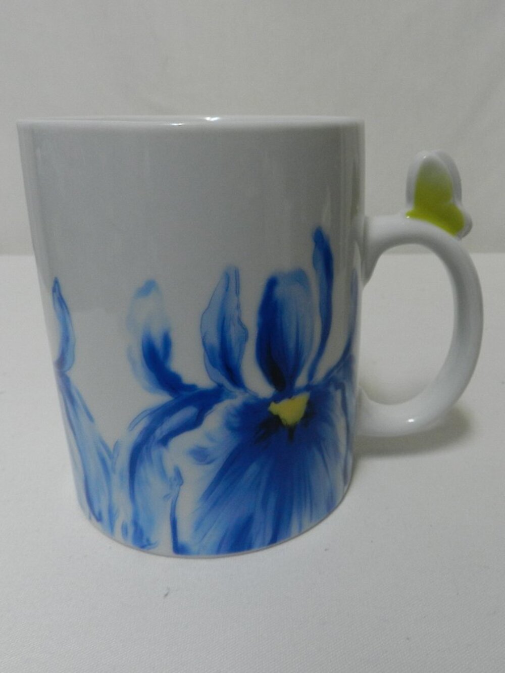 Target Iris w/Butterfly on handle Mug Cup blue floral ceramic dish micro NEW NWT
